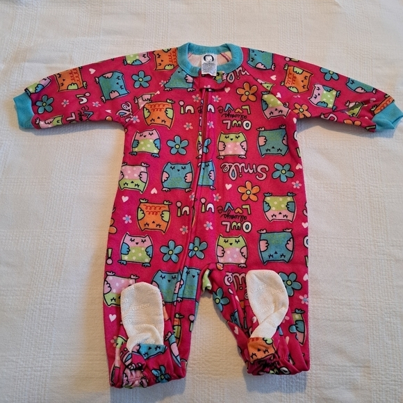 Gerber Owl footie sleeper girls 12 months new - Picture 1 of 4